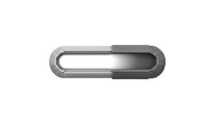 Fototapeta premium 3D rendered oval object with pixelated edges