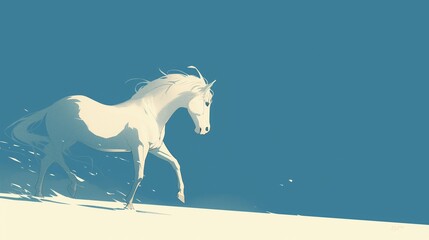 Obraz premium 年賀状のイラスト素材_午年(2026)
