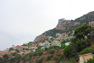 Obraz premium Beautiful view of many buildings on hills