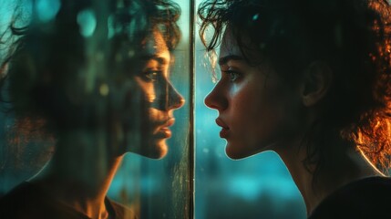 Reflection of a woman