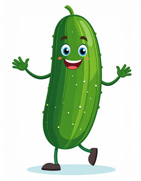 Naklejki funny cucumber cartoon