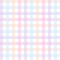 Multicolor pastel gingham seamless pattern.Checkered tartan plaid repeat pattern.Geometric vector background wallpaper for fabric and prints.