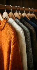 clothes on hangers