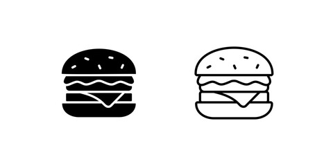 Two hamburger icons, filled and outlined style