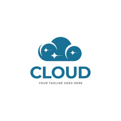 Illustration of company name logo cloud logo vector template