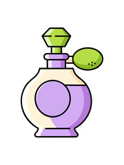Obraz premium Elegant Perfume Bottle Fragrance Cosmetic Vector Icon