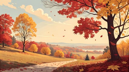 autumn landscape in the forest
