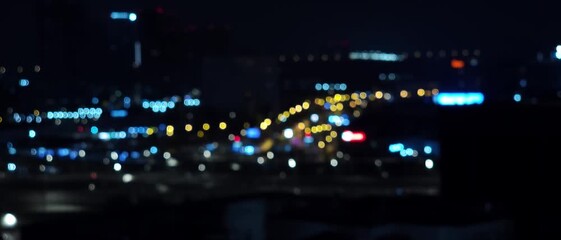 Blurred city lights at night with bokeh effect, abstract urban background and modern night atmosphere
 - Powered by Adobe
