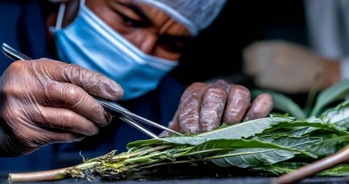 Eco-Tech Lab Biodegradable Materials Scientists Plant Materials