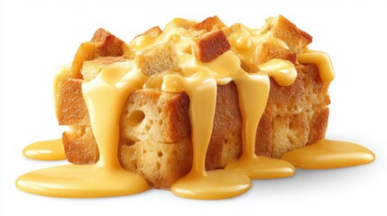 british bread pudding with custard