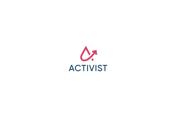 Letter A creative activist motion fly logo