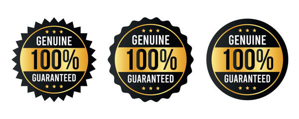 100% satisfaction guaranteed seal or label flat icon design