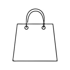 vector shopping bag isolated on white background