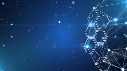 Abstract polygonal geometric background with digital connections and glowing lines — futuristic technology, data network, and science concept. - Powered by Adobe