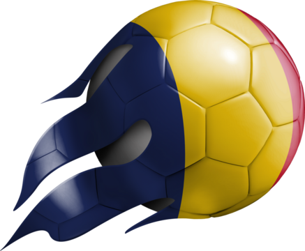 Flying Soccer Ball with Chad Flag