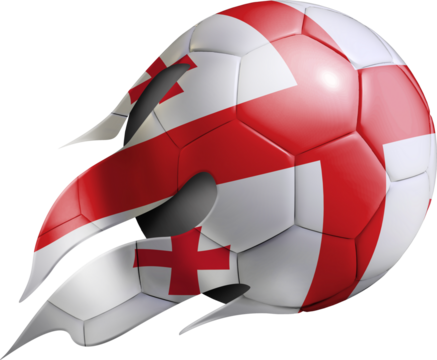 Flying Soccer Ball with Georgia Flag