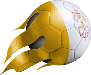 Flying Soccer Ball with Vatican City Flag