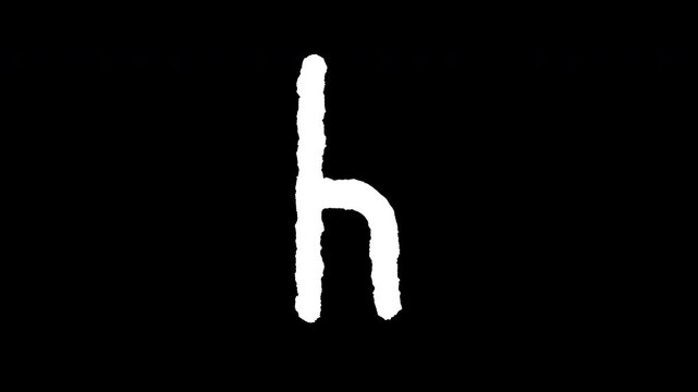 A swaying lowercase "h", Alpha Channel