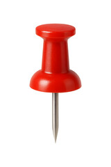A Single Red Push Pin with a Metallic Stem High quality Realistic image.