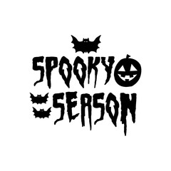Spooky Season Halloween typography clip art design on plain white transparent isolated background for card, shirt, hoodie, sweatshirt, apparel, card, tag, mug, icon, poster or badge
