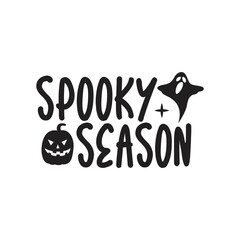 Spooky Season Halloween typography clip art design on plain white transparent isolated background for card, shirt, hoodie, sweatshirt, apparel, card, tag, mug, icon, poster or badge