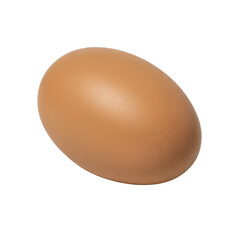 Obraz premium Single Brown Chicken Egg Isolated on White Background