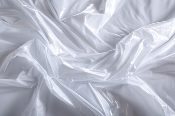 Obraz premium Crinkled White Translucent Plastic Surface