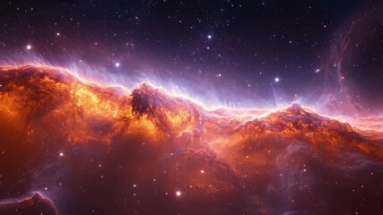 Vast cosmic nebula with vibrant colors and sparkling stars in deep space - Powered by Adobe