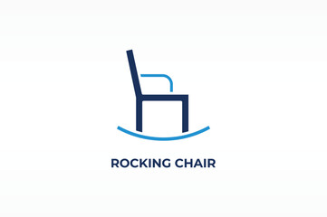ROCKING CHAIR vector, icon or logo sign isolated symbol illustration