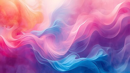 Obraz premium Vibrant color abstract psychedelic gradient backdrop, grain texture effect, colorful flow wave background