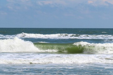 Beautiful ocean view on Atlantic coast of North Florida
