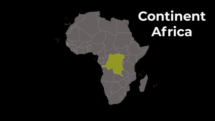 Democratic Republic of Congo Map Animation