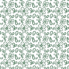 pattern, seamless, flower, wallpaper, vector, leaf, design, plant