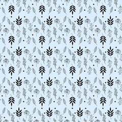 pattern, seamless, flower, wallpaper, vector, leaf, design, plant