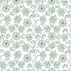pattern, seamless, flower, wallpaper, vector, leaf, design, plant