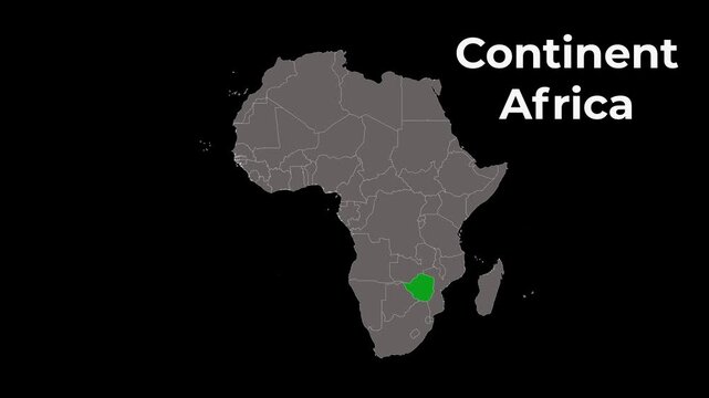 Zimbabwe Map Animation