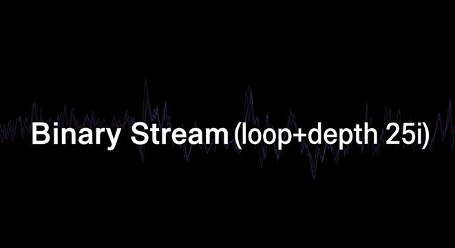 Binary Data Stream Animation Loop.
