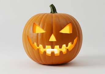 Fototapeta premium Spooky Glowing Jack O'Lantern Pumpkin for Halloween Celebration