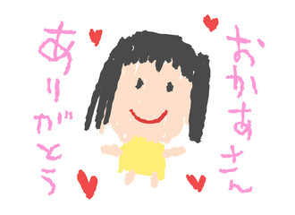 子供が描いた母の日の似顔絵