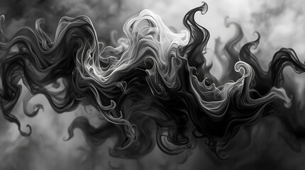 A static-filled, flickering loop in monochromatic gray tones illustrating Confusion and Uncertainty with shapes rapidly morphing without clear definition.
