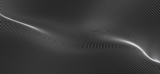 Abstract Waveform Pattern with Light Streaks.