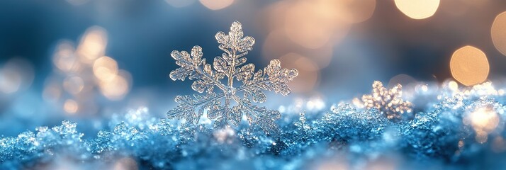 Snowflakes flying