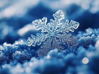 Snowflakes flying
