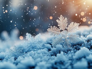 christmas background with snowflakes