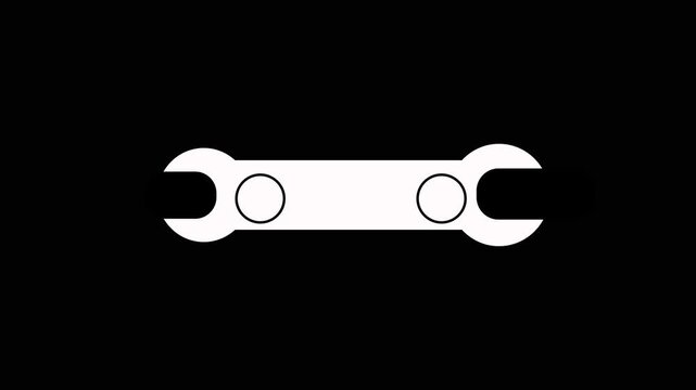 Animated wrench Icon. repair and service icon, Tools vector wrench icon, Key tool isolated on background, flat vector icon for apps and websites