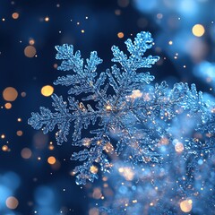 christmas tree and snowflakes