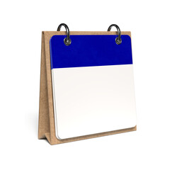 Blank Desk Calendar Mockup,  Standing Paper Calendar Template for Design and Branding Presentation