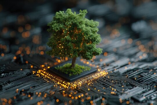 Digital tree on circuit board