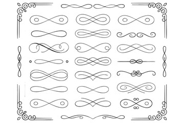 Decorative Calligraphy Elements and Text Dividers, Infinity Knot Ornament Collection, vector, illustration