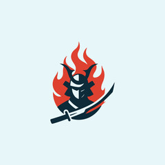 Samurai Burning Logo